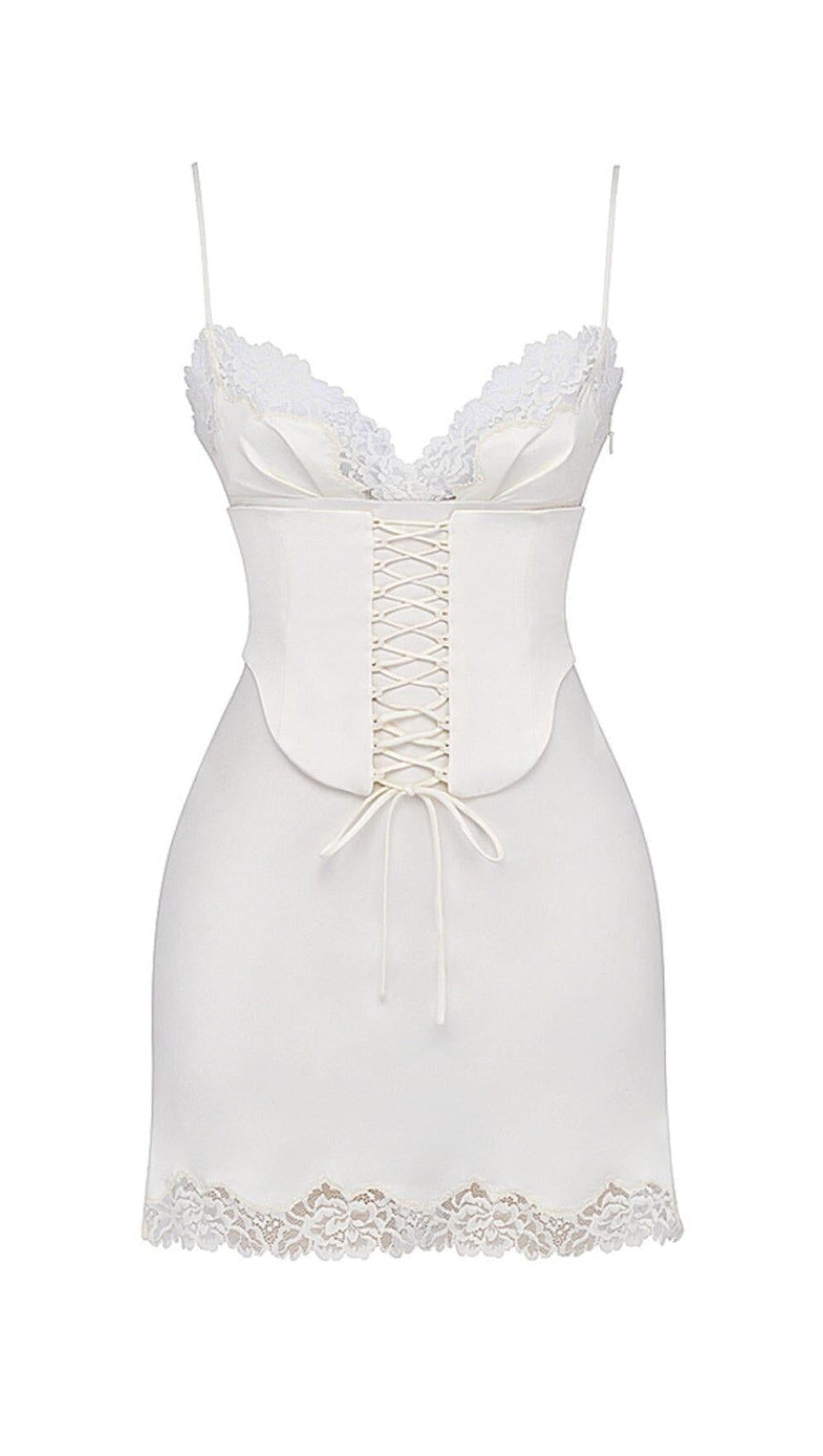 IVORY SATIN SLIP DRESS