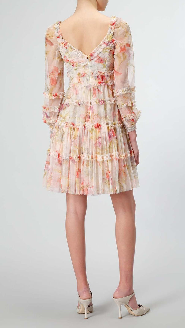AIIZIE FLORAL-PRINT RUFFLED MIDI DRESS - product image