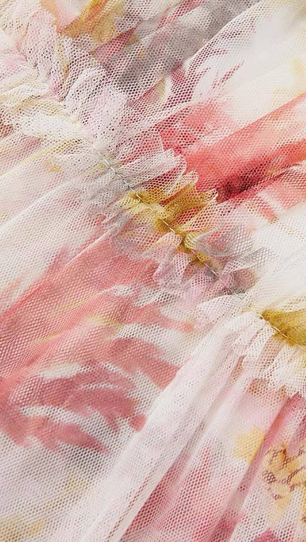 AIIZIE FLORAL-PRINT RUFFLED MIDI DRESS - product image