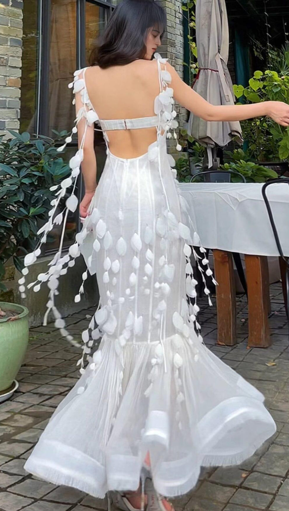 FLOWER MERMIAID MAXI DRESS