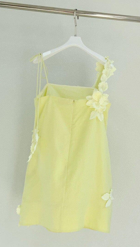 HIGH TIDE MINIKLEID AUS LEINEN MIT BLUMEN