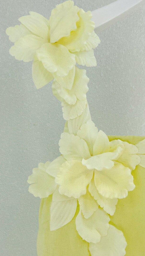 HIGH TIDE MINIKLEID AUS LEINEN MIT BLUMEN