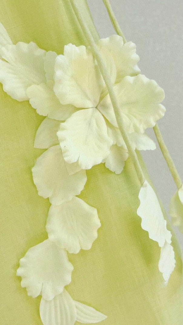 MINI ABITO IN LINO CON DECORAZIONI A FIORI HIGH TIDE