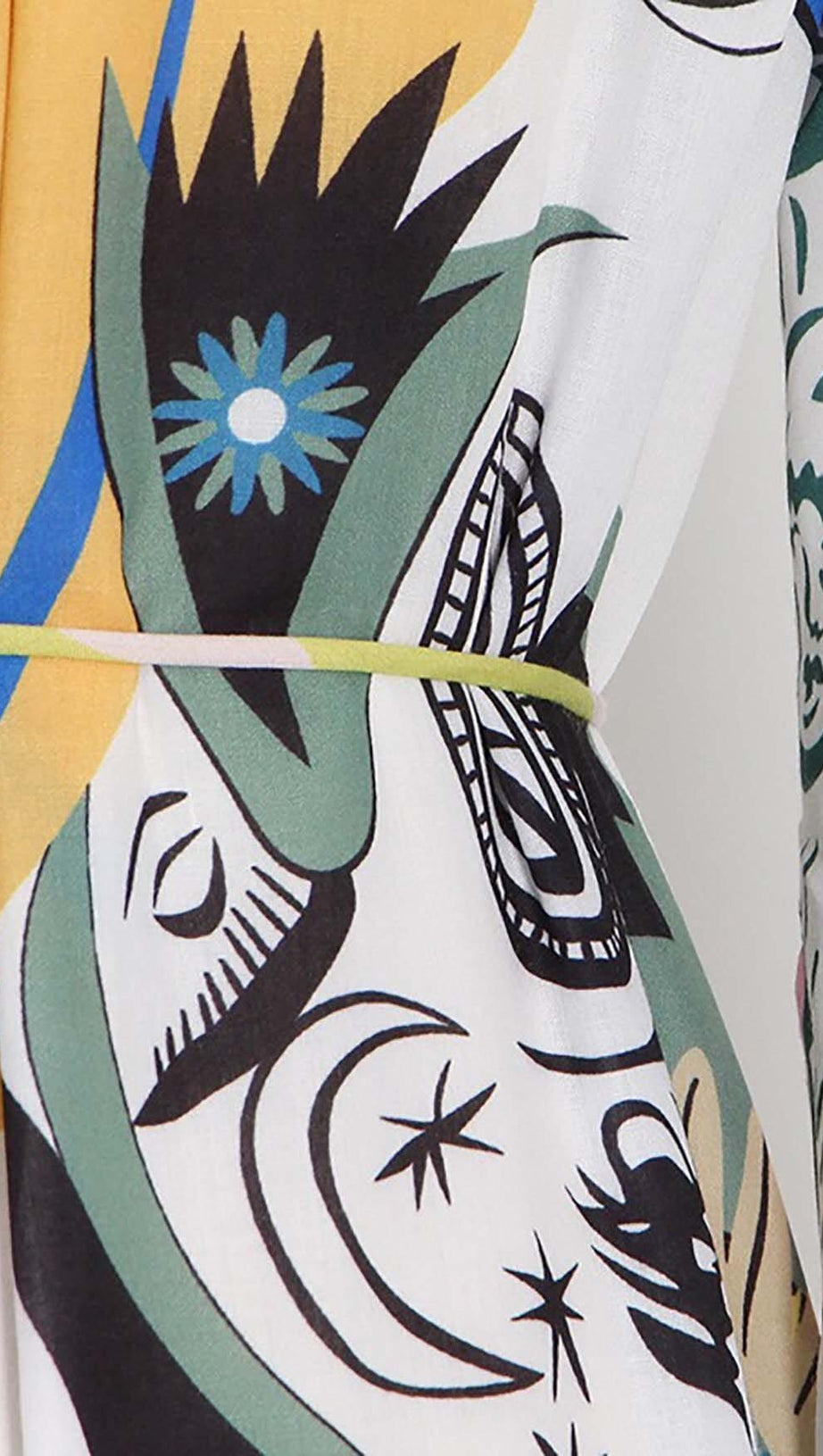 LANTERN SLEEVE PRINT MIDI DRESS