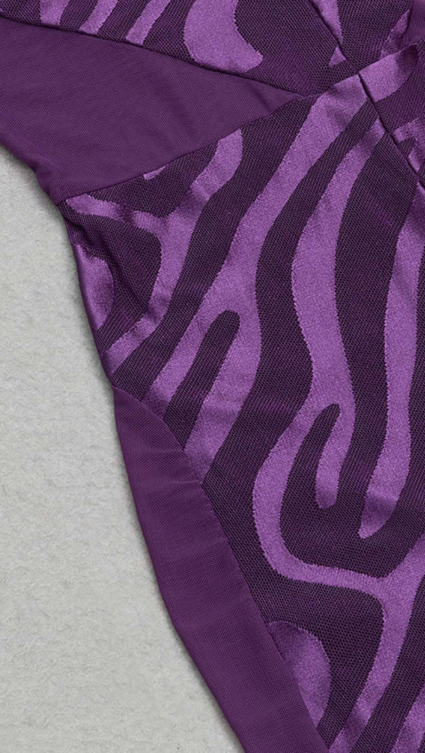 AIIZIE OFF SLEEVE BODYCON JUMPSUIT IN PURPLE - product image