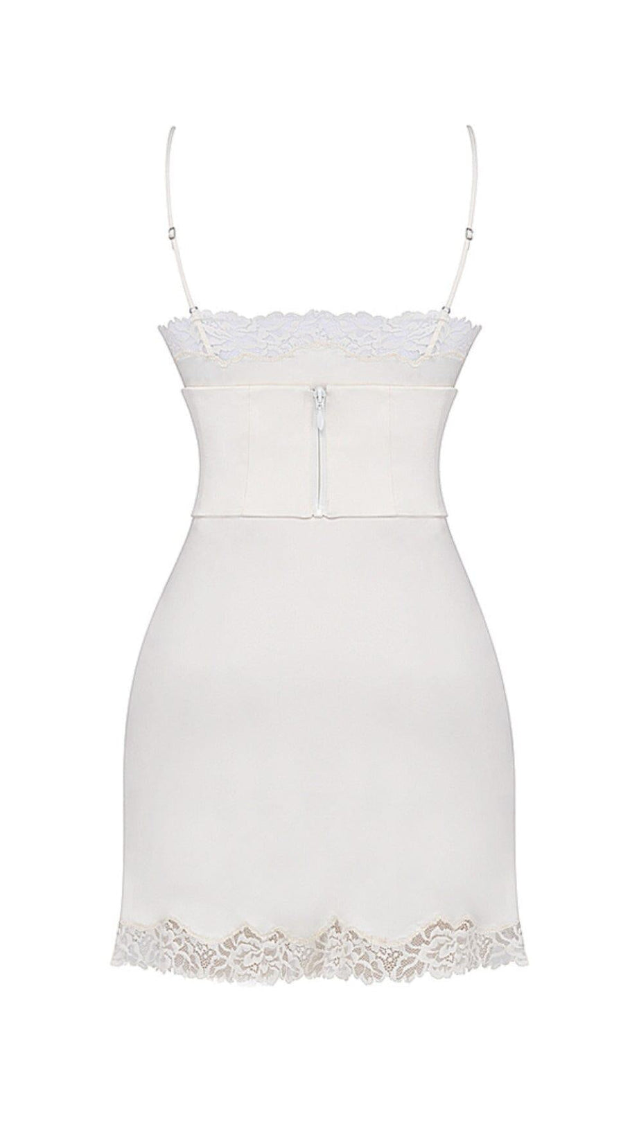 IVORY SATIN SLIP DRESS