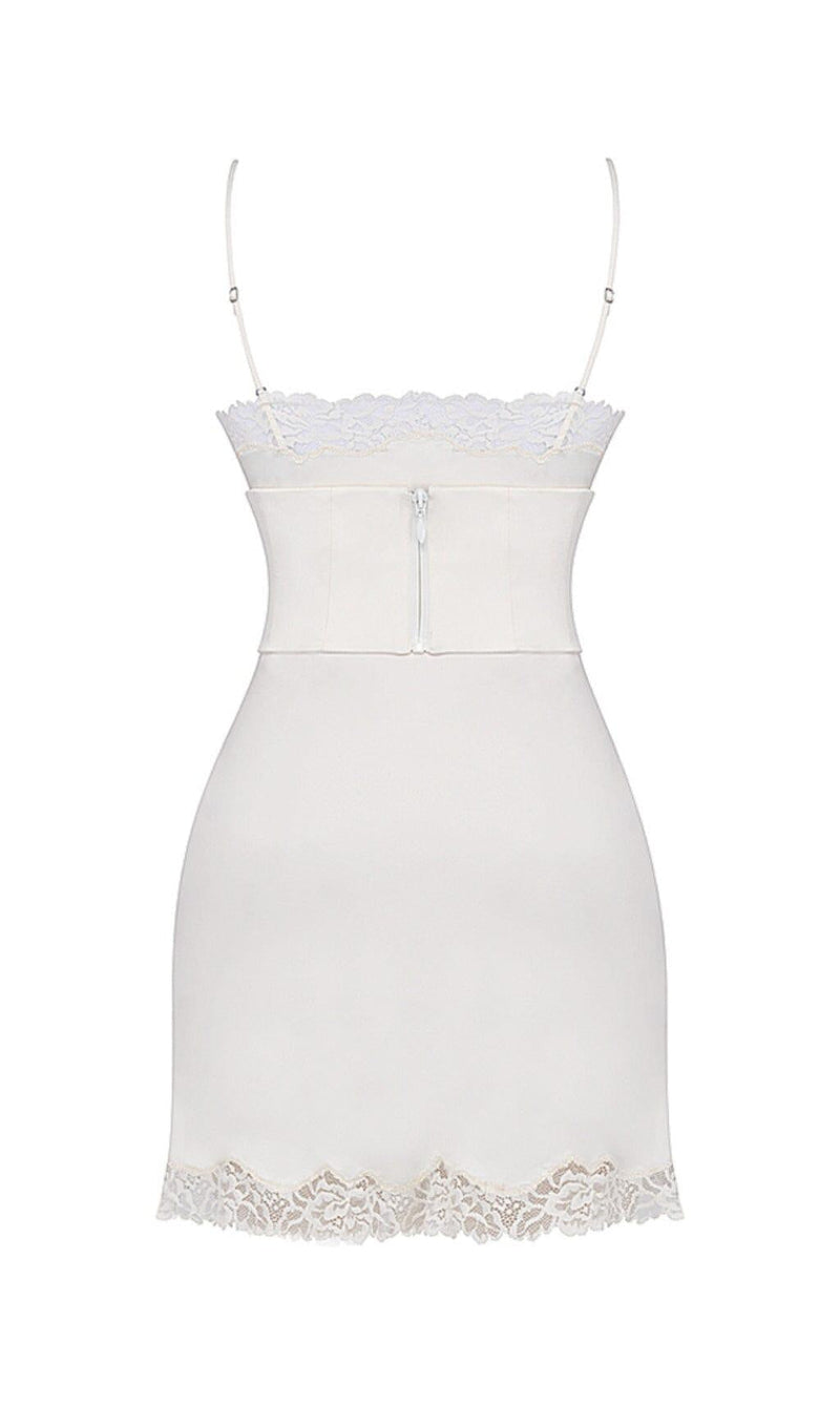 IVORY SATIN SLIP DRESS