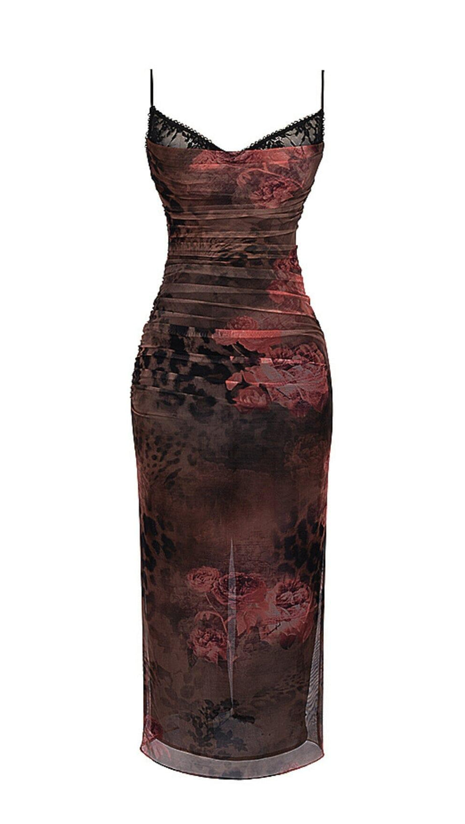 PRINTED MIDI DRESS