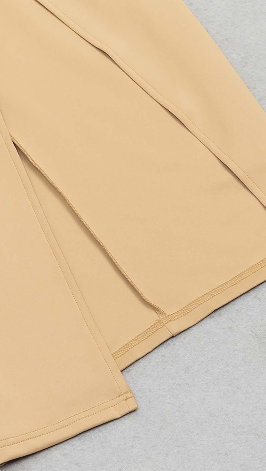 ABITO LUNGO MONOSPALLA CON FASCIA ALBICOCCA