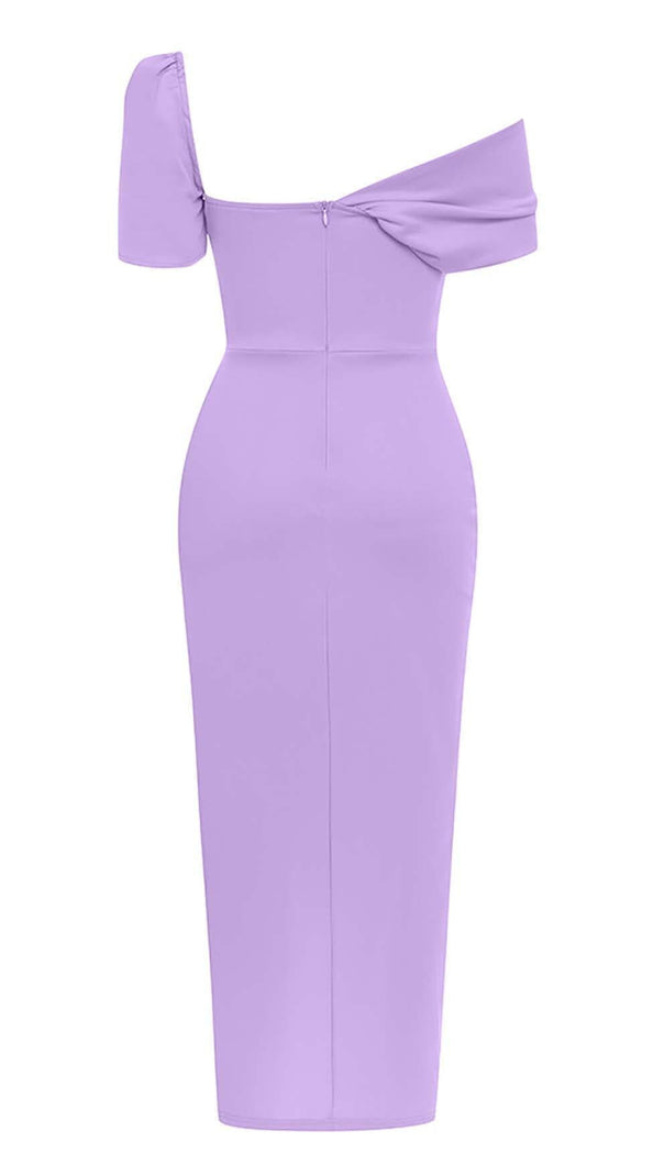 AIIZIE ONE SHOULDER BANDAGE MAXI DRESS IN PURPLE - product image