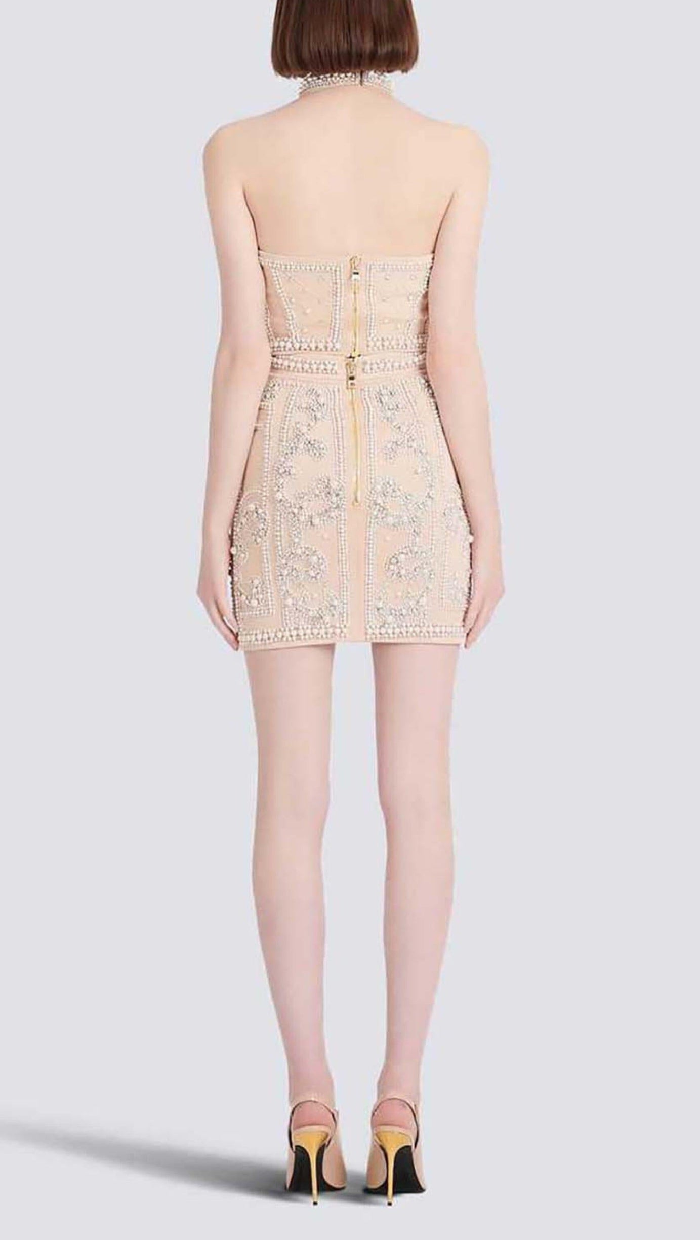 PEARL EMBROIDERED TWO PIECE SET IN IVORY