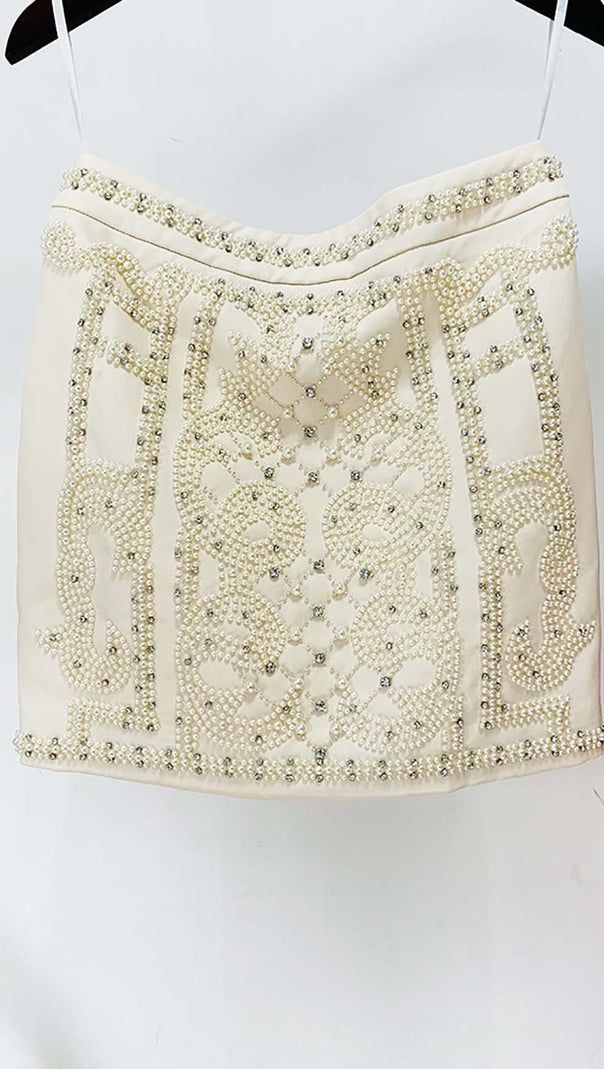 AIIZIE PEARL EMBROIDERED TWO PIECE SET IN IVORY - product image