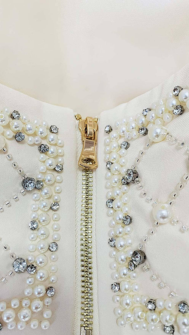 AIIZIE PEARL EMBROIDERED TWO PIECE SET IN IVORY - product image