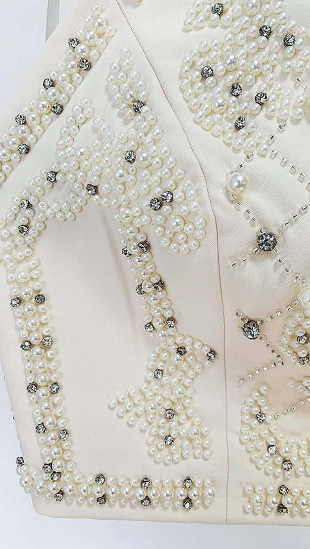 AIIZIE PEARL EMBROIDERED TWO PIECE SET IN IVORY - product image