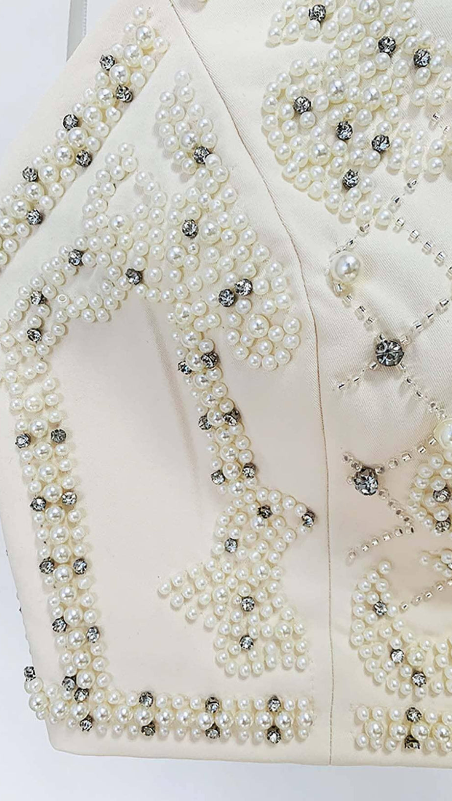 PEARL EMBROIDERED TWO PIECE SET IN IVORY