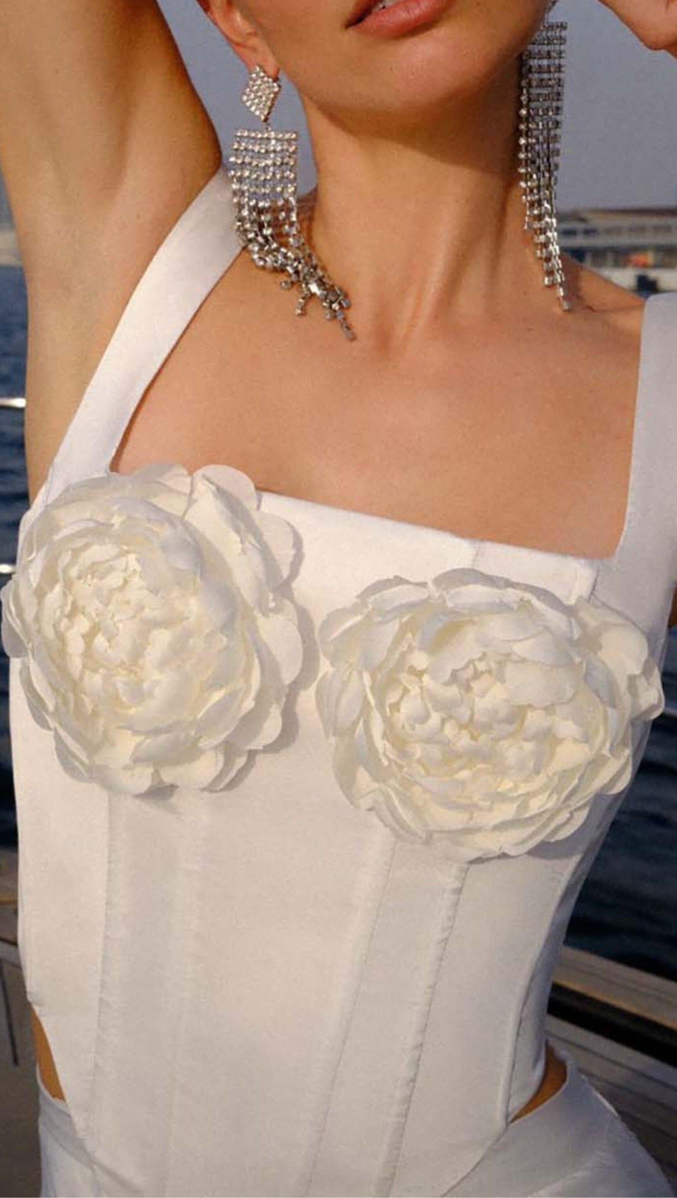 ROSES EMBELISHED CORSET TWO PIECES SET