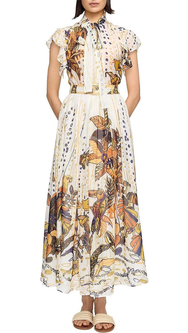 AIIZIE RUFFLE SLEEVE RELAXED MAXI DRESS - product image