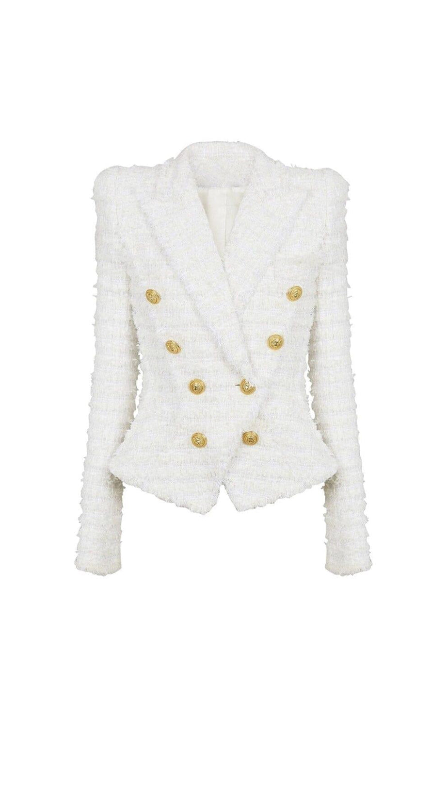 TWEED DOUBLE-BREASTED BUTTON BLAZER& PANT SET