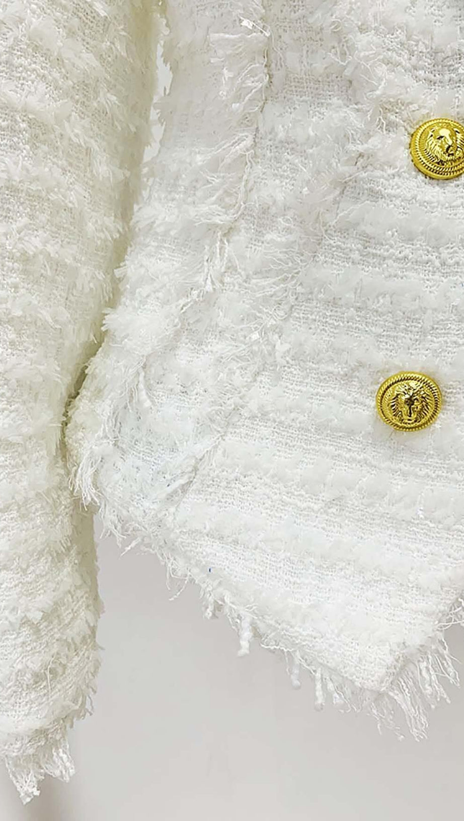 TWEED DOUBLE-BREASTED BUTTON BLAZER& PANT SET