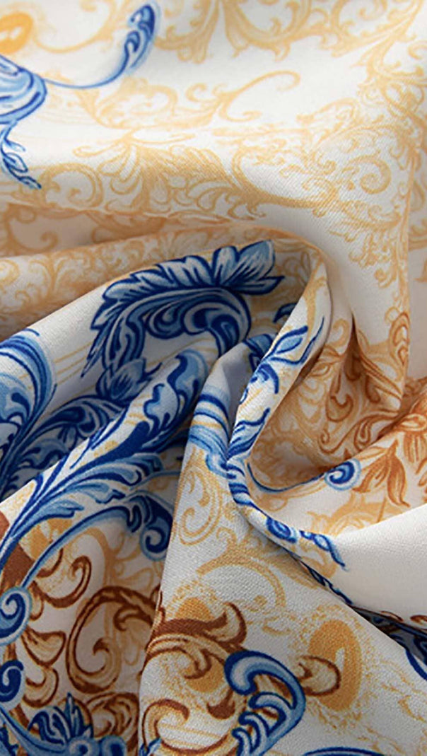 AIIZIE VINTAGE FLORAL FULL PRINTING MAXI DRESS - product image