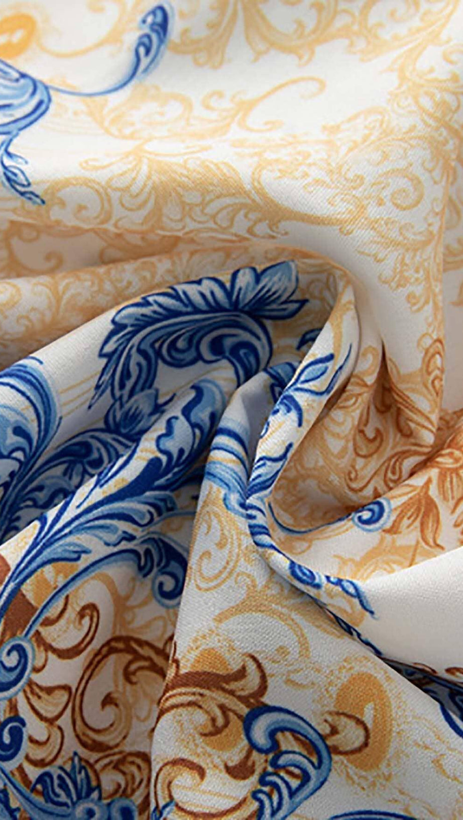 VINTAGE FLORAL FULL PRINTING MAXI DRESS