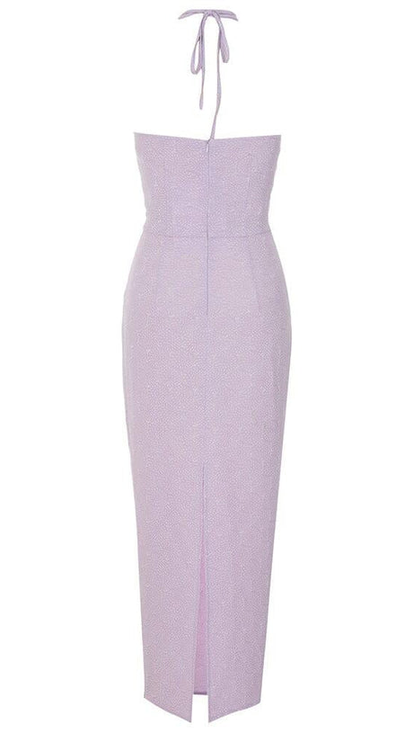 Neckholder-Korsettkleid mit Cut-Outs in Lila 