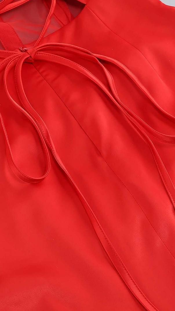 KORSETT-PLUNGE-JACKENKLEID IN ROT