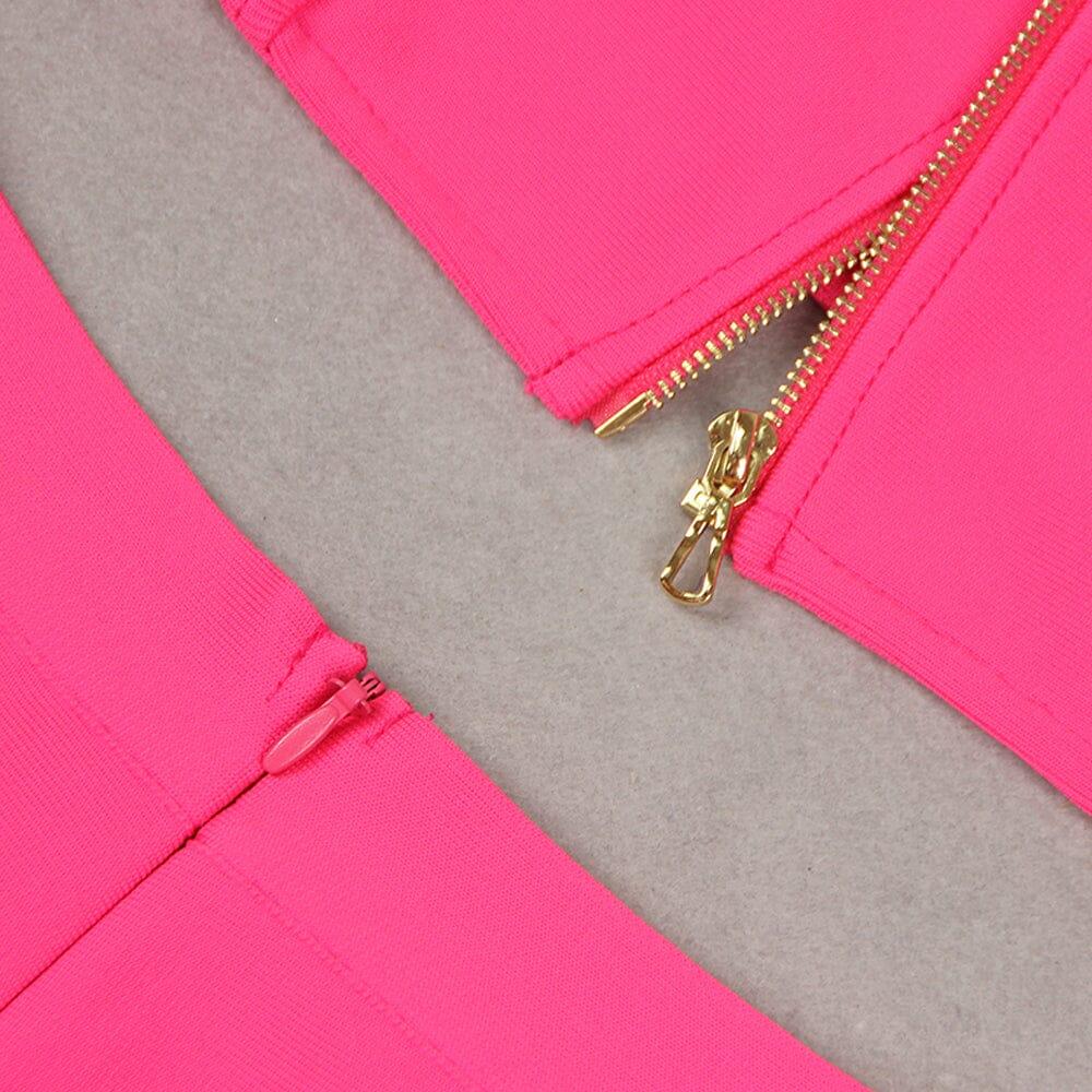 AIIZIE CRYSTAL STITCHED CUTOUT TWO PIECE SET IN PINK - product image