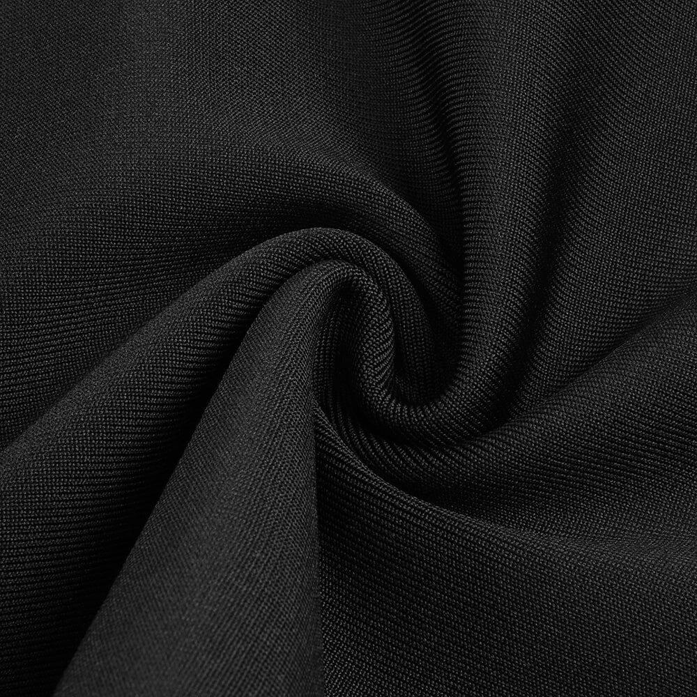 AIIZIE CRYSTAL STRAPPY BANDAGE MAXI DRESS IN BLACK - product image