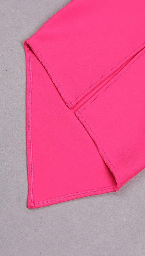 CUTOUT BANDAGE SET IN HOT PINK