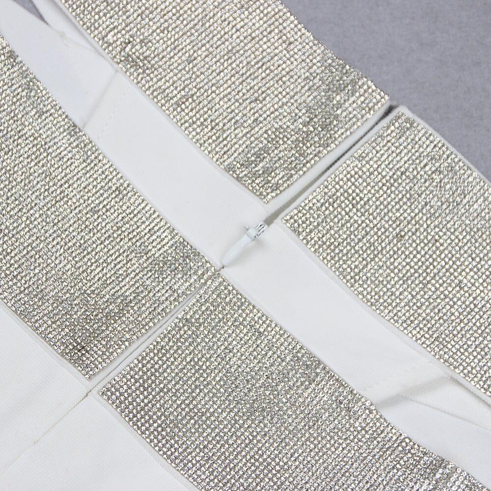 EMBELLISHED PERSPECTIVE TWO PIECE SET IN WHITE