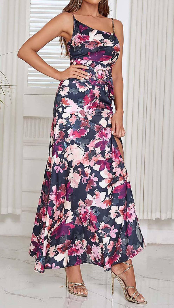 AIIZIE FLORAL PRINT SPLIT THIGH CAMI DRESS - product image