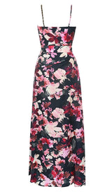 FLORAL PRINT SPLIT THIGH CAMI DRESS