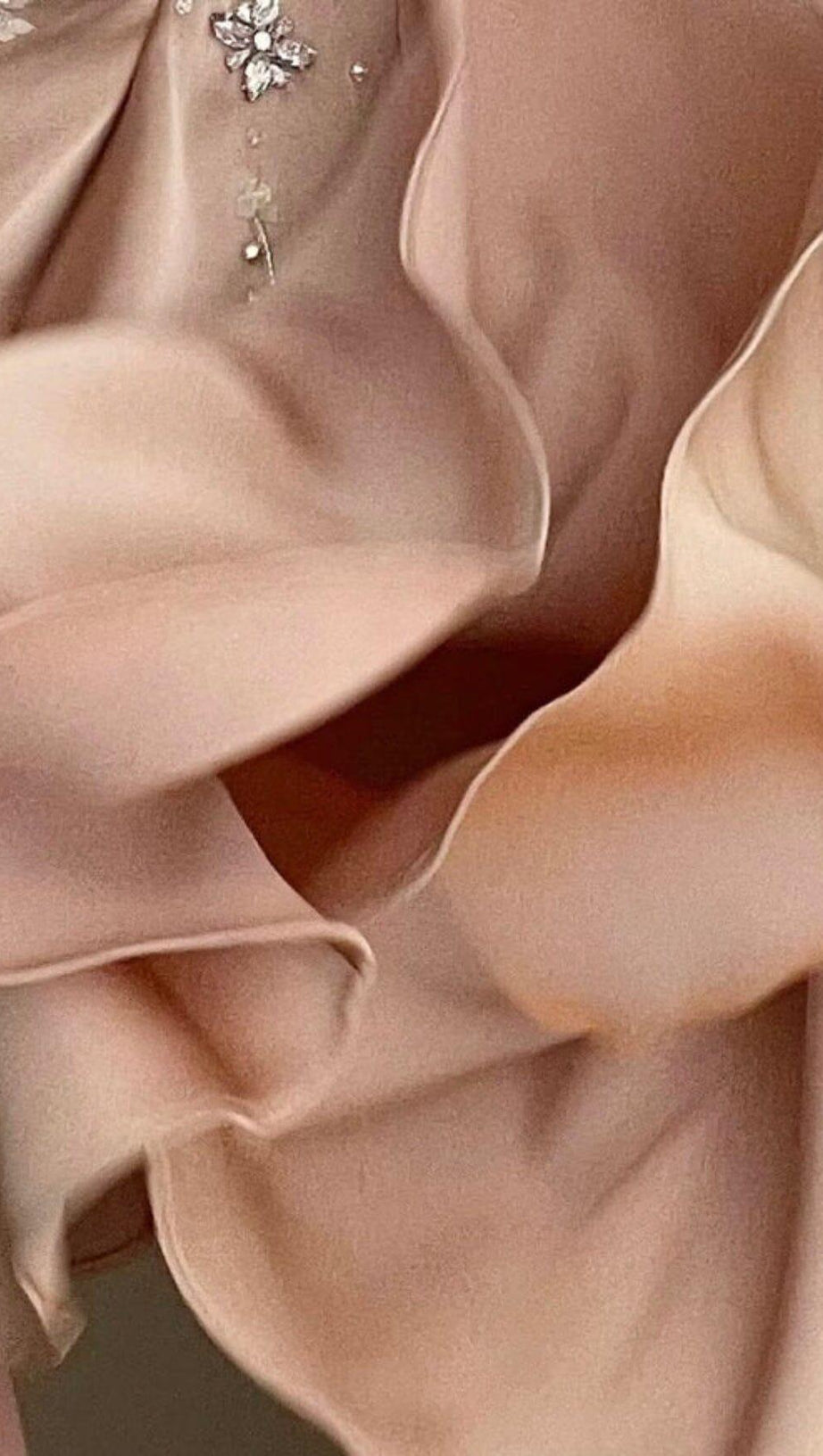 MINI ABITO CON PERLINE DIAMANTI IN COLOR NUDE