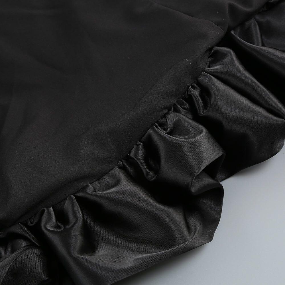 AIIZIE HIGH-LOW HEMLINE DRESS IN BLACK - product image