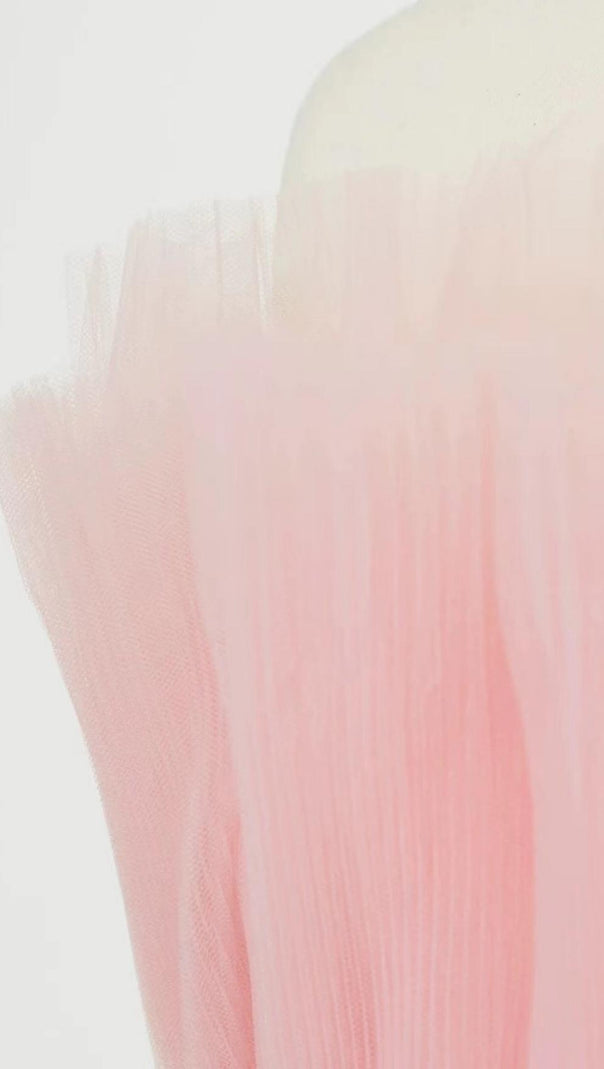 AIIZIE LAYERED STRAPLESS MINI DRESS IN PINK - product image