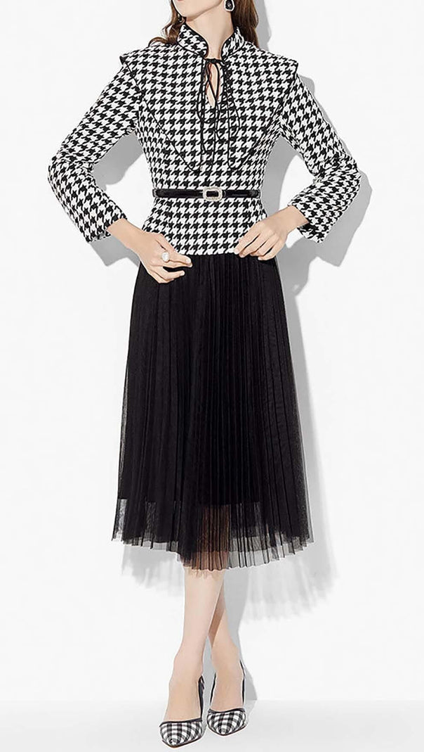 AIIZIE LONG-SLEEVE STAND COLLAR JACKET DRESS - product image
