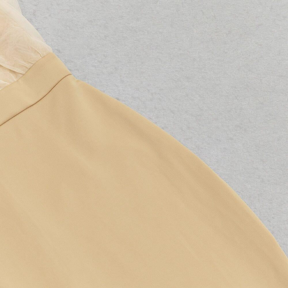 AIIZIE ONE-SHOULDER MERMAID MIDI DRESS IN KHAKI - product image