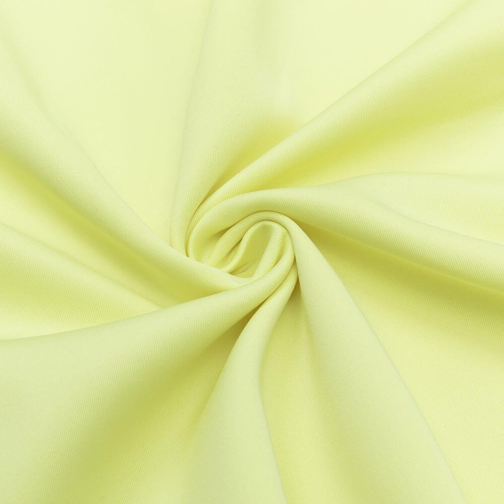MIDIKLEID AUS SATIN MIT AUSSCHNITT UND V-AUSSCHNITT IN GELB
