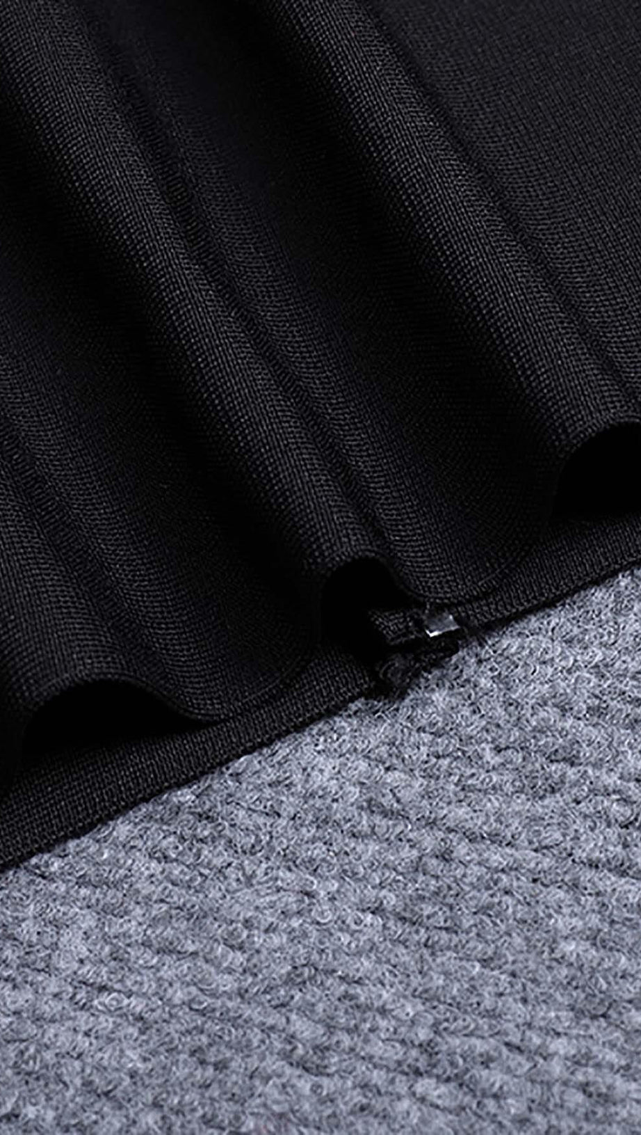 PLUNGING NECKLINE BOW MIDI DRESS IN BLACK