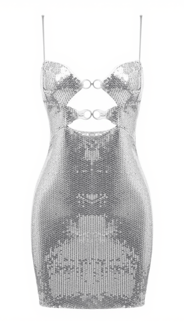 AIIZIE RAFAELLA SEQUIN EMBELLISHED BODYCON MINI DRESS - product image