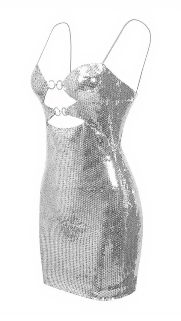 AIIZIE RAFAELLA SEQUIN EMBELLISHED BODYCON MINI DRESS - product image