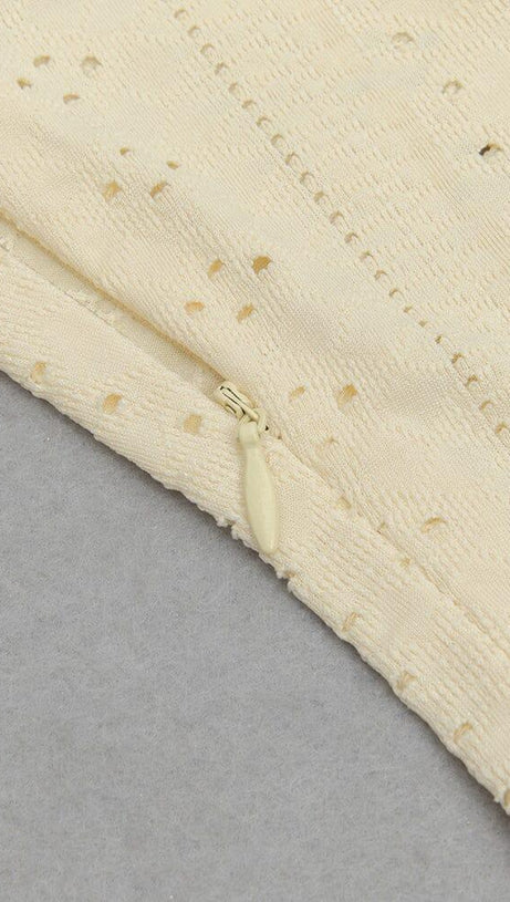 RUCHED RUFFLE TRIM MIDI DRESS