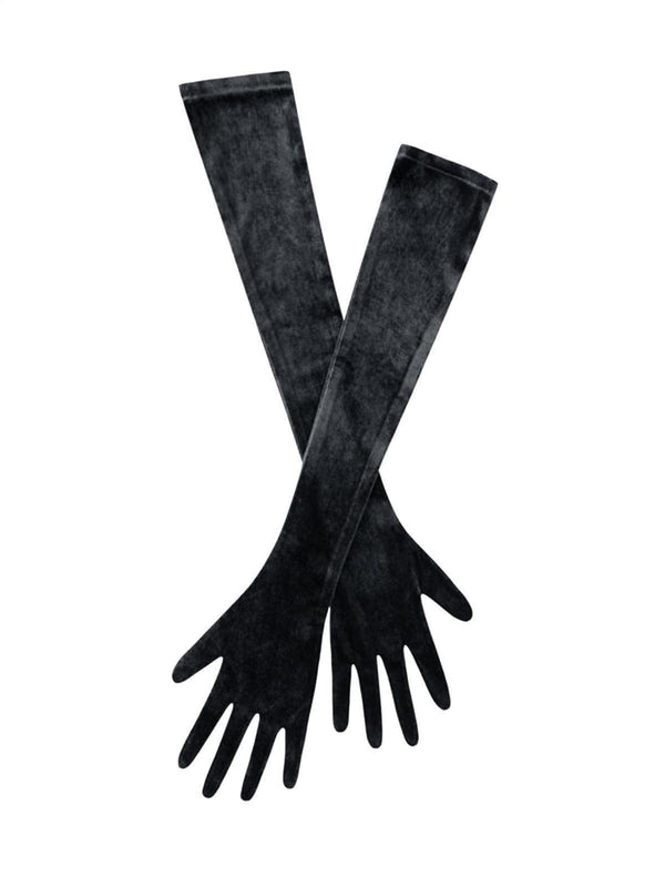 Velvet Gloves In Black