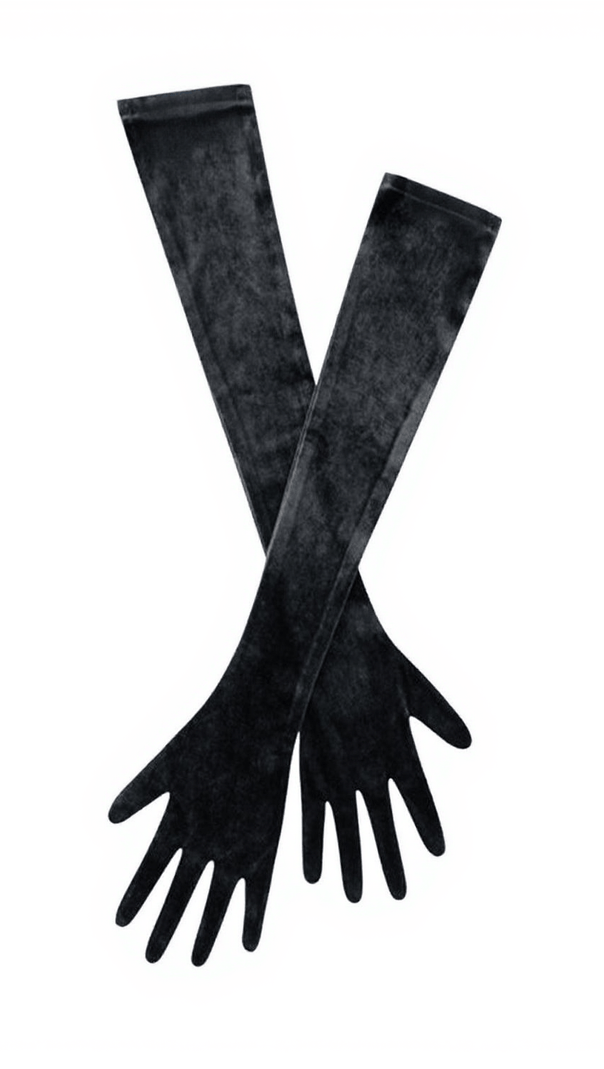 AIIZIE VELVET GLOVES IN BLACK - product image