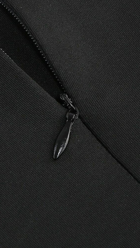 ABITO CORTO SENZA MANICHE CON VOLANT REGOLARE NERO