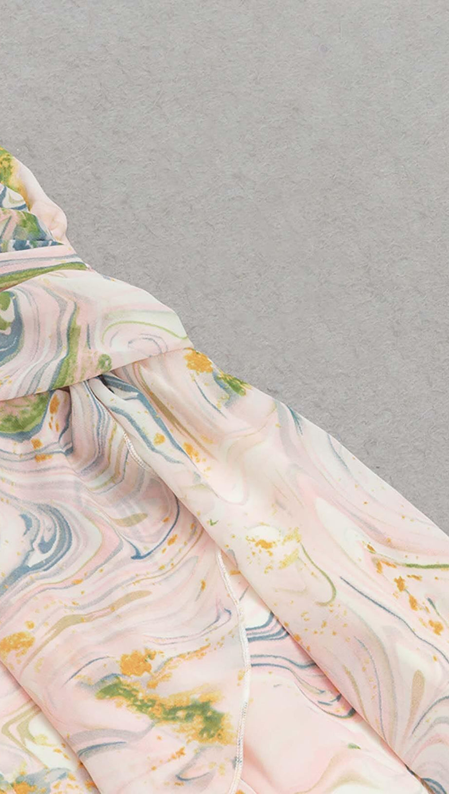 ALLOVER PRINT SPLIT THIGH BACKLESS DRESS