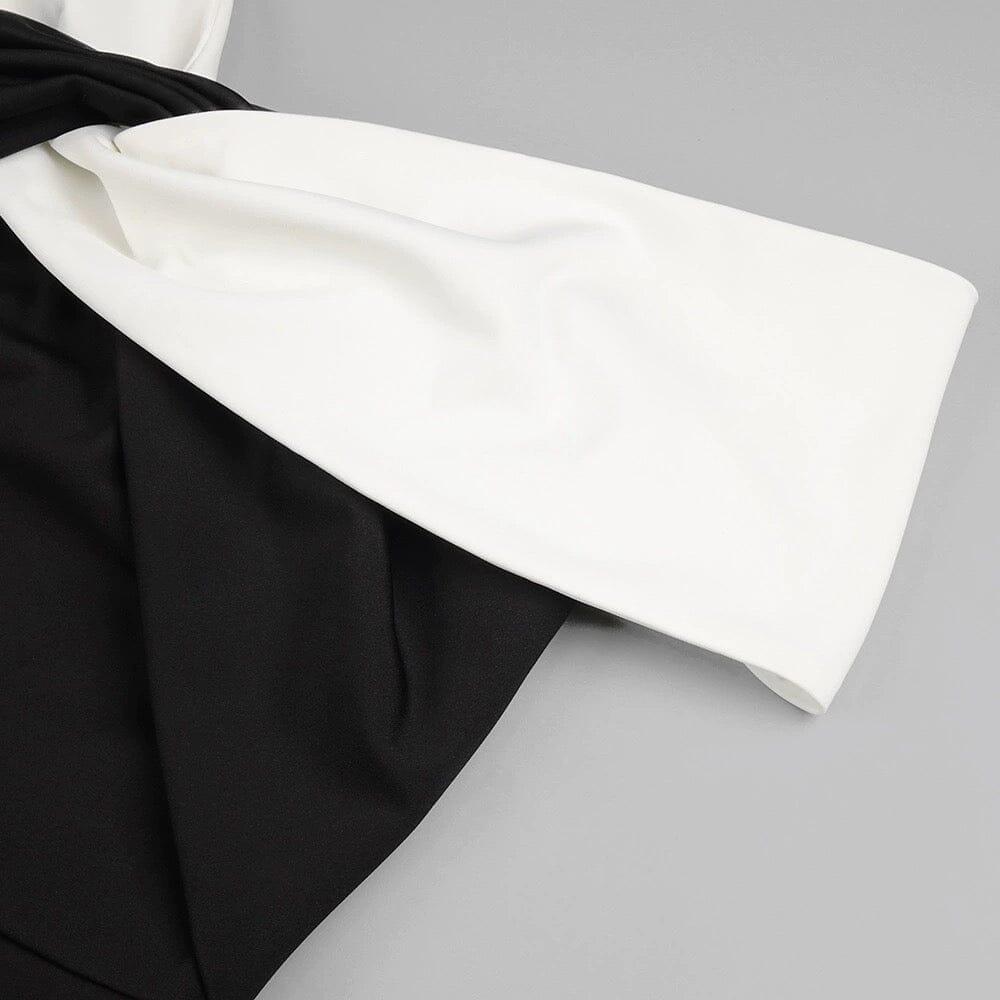 AIIZIE ASYMMETRIC OFF-THE-SHOULDER MAXI DRESS IN BLACK - product image