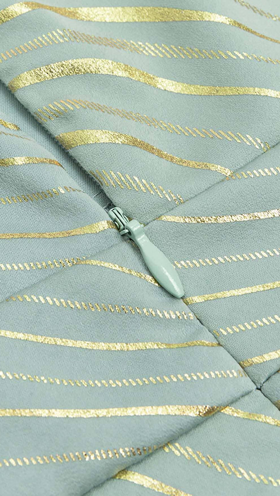 BAROQUE STRIPE MIDI DRESS IN BALLAD BLUE