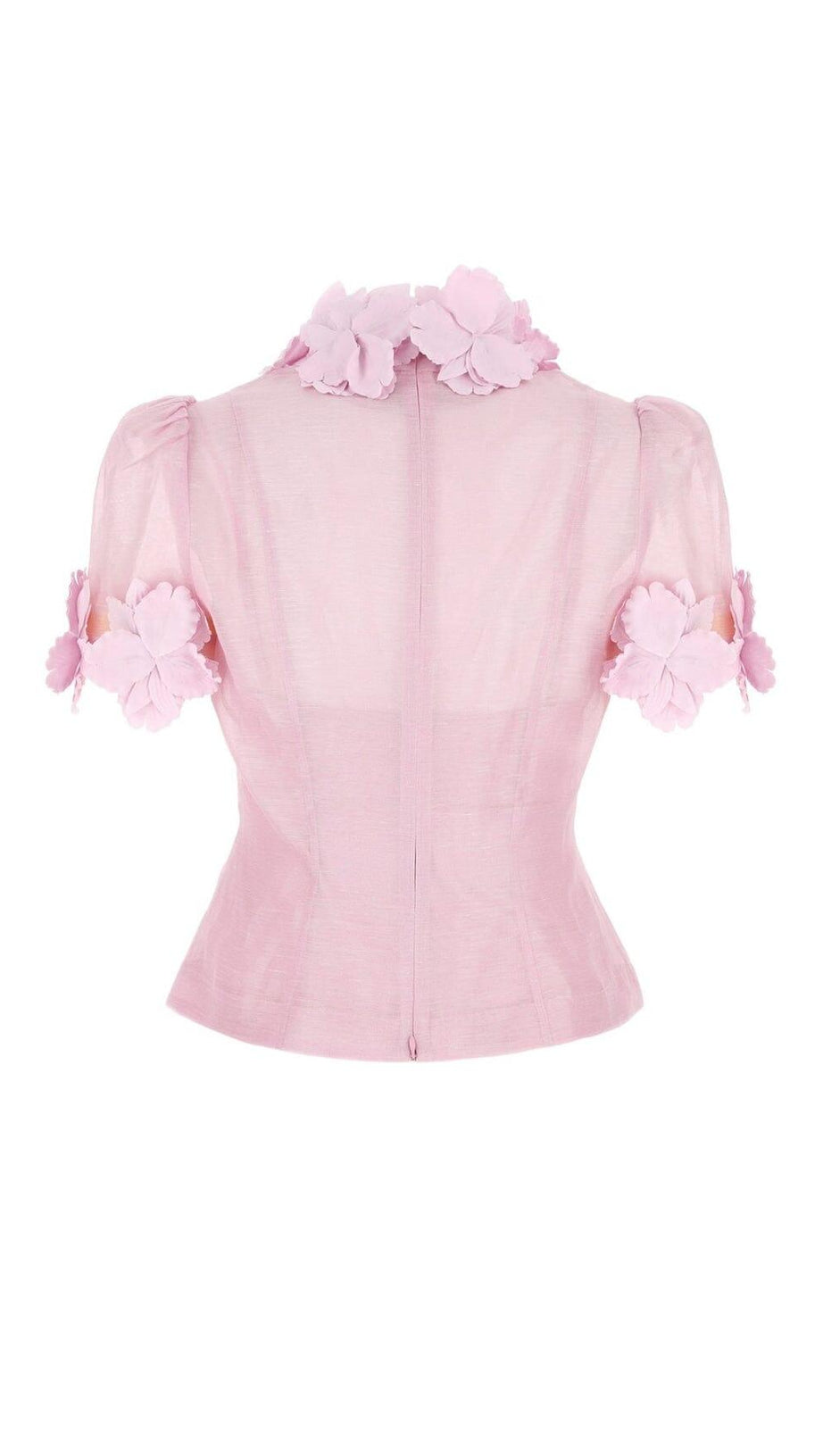 BETTY FLORAL APPLIQUÉD MESH DRESS